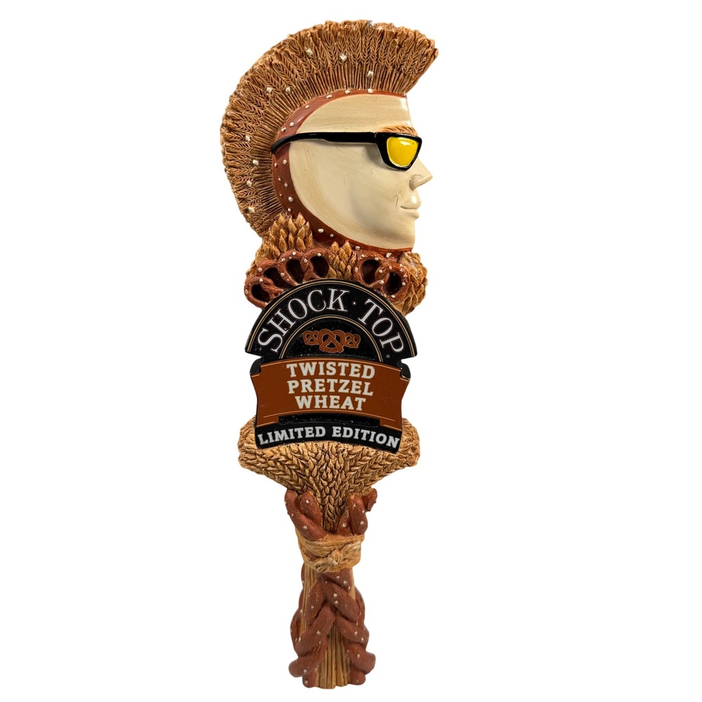Shock Top Twisted Pretzel Wheat Beer Tap Handle Brown Limited Edition Barware